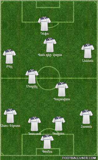 Tottenham Hotspur Formation 2011
