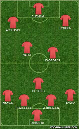 Pro Evolution Soccer Team Formation 2011