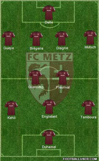 Football Club de Metz 4-2-3-1 football formation