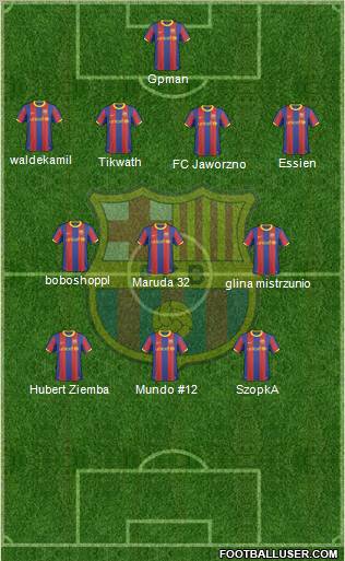 F.C. Barcelona Formation 2011