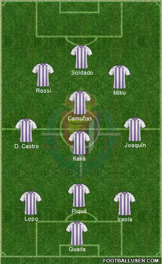 R. Valladolid C.F., S.A.D. football formation