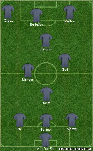 Pro Evolution Soccer Team Formation 2011