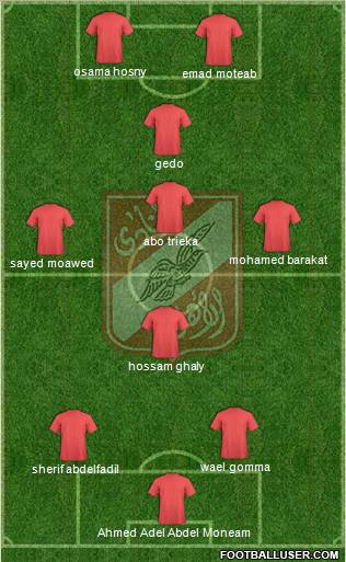Al-Ahly Sporting Club Formation 2011