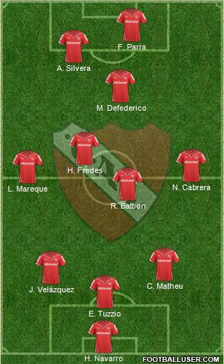 Independiente football formation