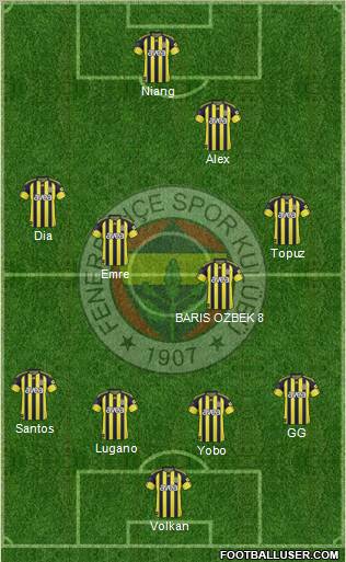 Fenerbahçe SK Formation 2011