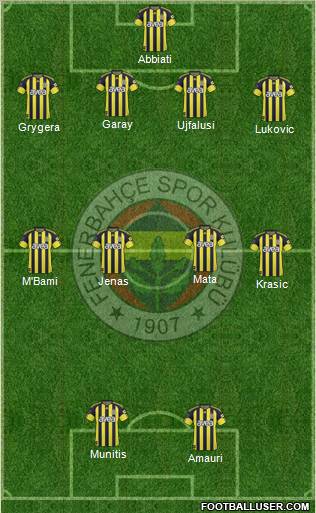 Fenerbahçe SK Formation 2011