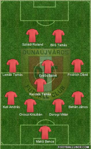 Dunaújváros FC Formation 2011