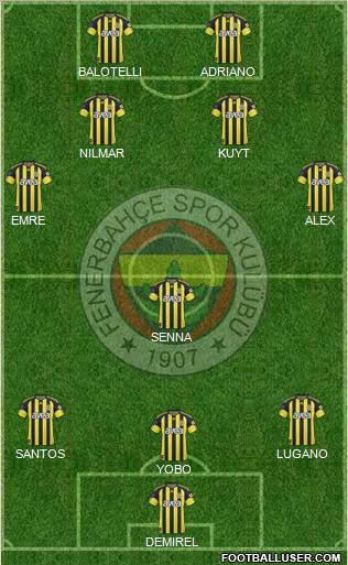 Fenerbahçe SK Formation 2011
