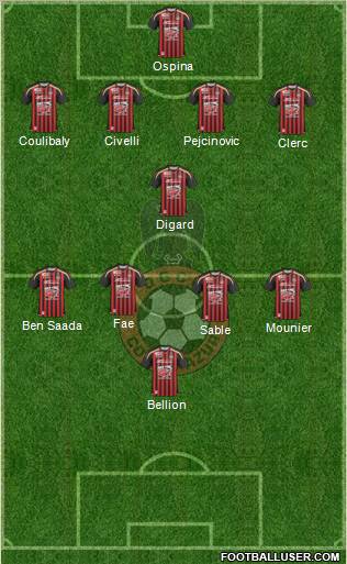 OGC Nice Côte d'Azur football formation