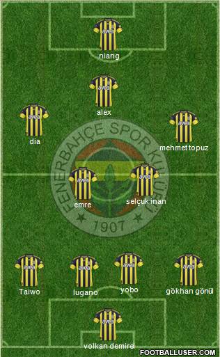 Fenerbahçe SK Formation 2011
