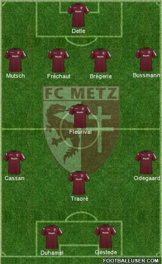 Football Club de Metz 4-1-3-2 football formation