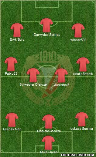 Widzew Lodz Formation 2011