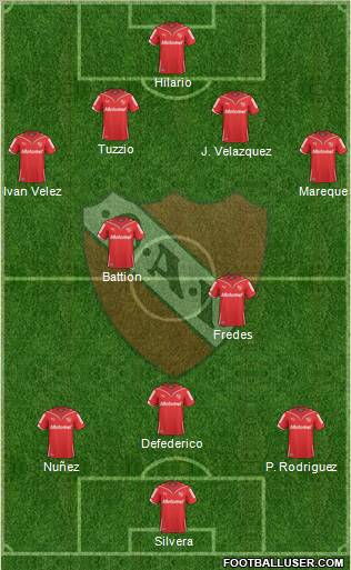 Independiente football formation