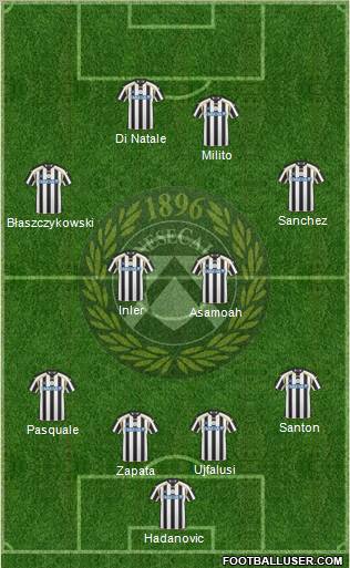 Udinese Formation 2011