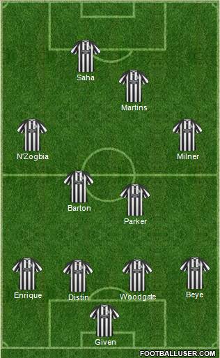 Newcastle United Formation 2011
