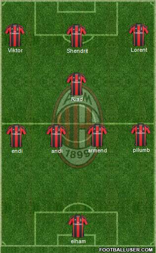 A.C. Milan Formation 2011