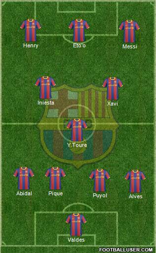 F.C. Barcelona Formation 2011