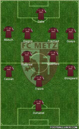 Football Club de Metz 4-2-3-1 football formation