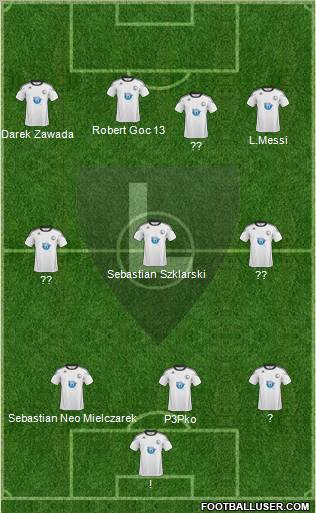 Legia Warszawa Formation 2011