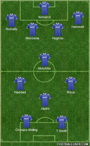 Portsmouth 4-1-3-2 football formation