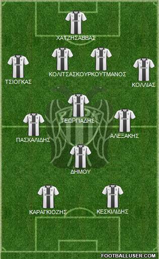 AS PAOK Salonika football formation