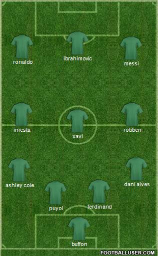 Pro Evolution Soccer Team Formation 2011