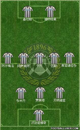 Udinese Formation 2011