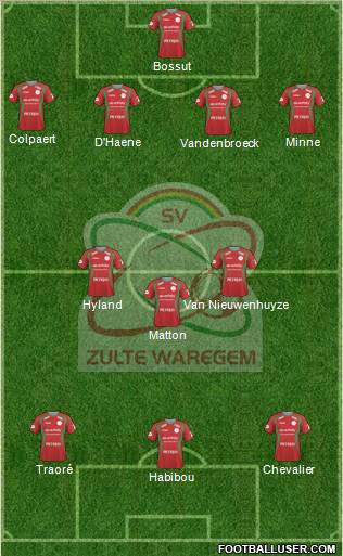 SV Zulte Waregem football formation