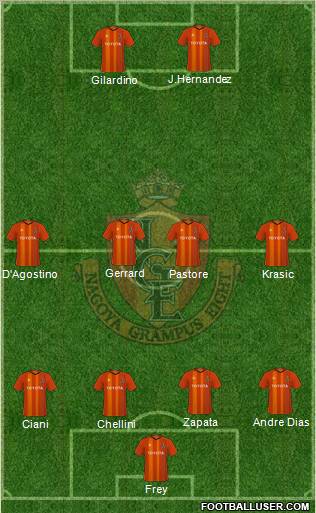 Nagoya Grampus football formation