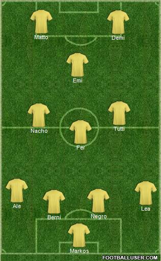 Pro Evolution Soccer Team Formation 2011
