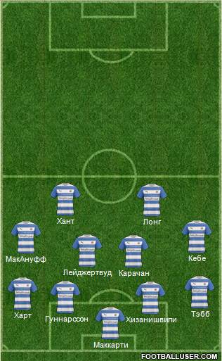 Reading 4-4-2 football formation