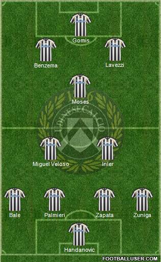 Udinese Formation 2011