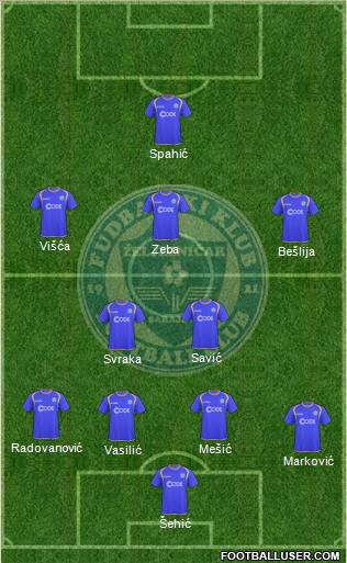 FK Zeljeznicar Sarajevo Formation 2011