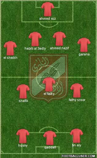 Al-Ahly Sporting Club Formation 2011
