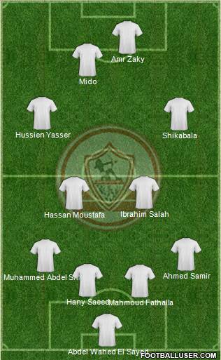 Zamalek Sporting Club 4-2-2-2 football formation