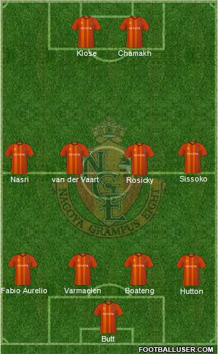 Nagoya Grampus 4-4-2 football formation