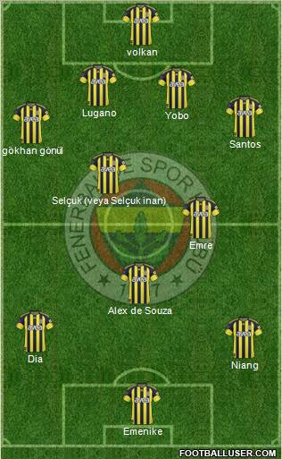 Fenerbahçe SK Formation 2011