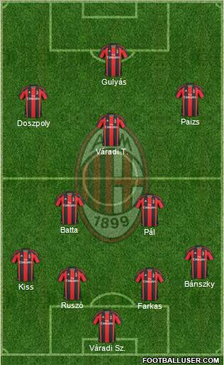 A.C. Milan Formation 2011