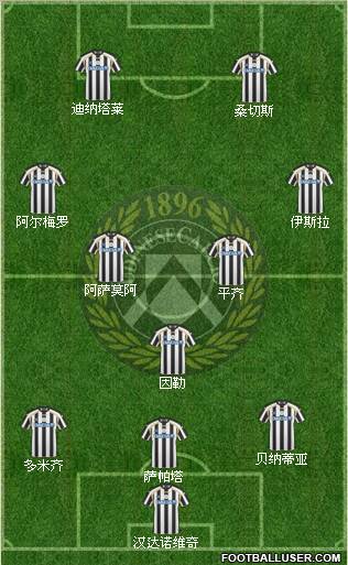 Udinese Formation 2011