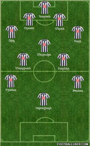 West Bromwich Albion Formation 2011