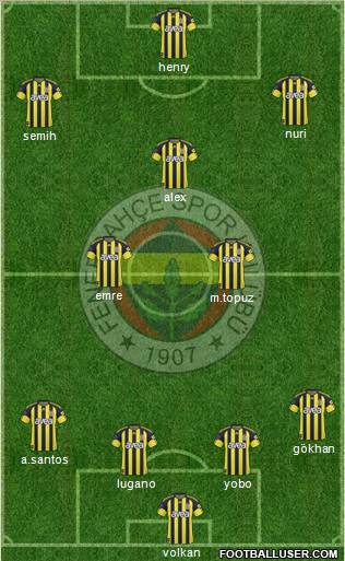 Fenerbahçe SK Formation 2011