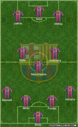 F.C. Barcelona Formation 2011