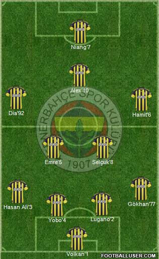 Fenerbahçe SK Formation 2011