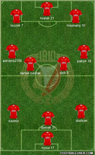 Widzew Lodz Formation 2011
