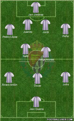 R. Valladolid C.F., S.A.D. football formation