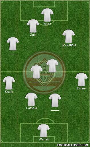 Zamalek Sporting Club 4-4-2 football formation