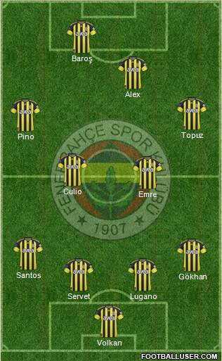 Fenerbahçe SK Formation 2011