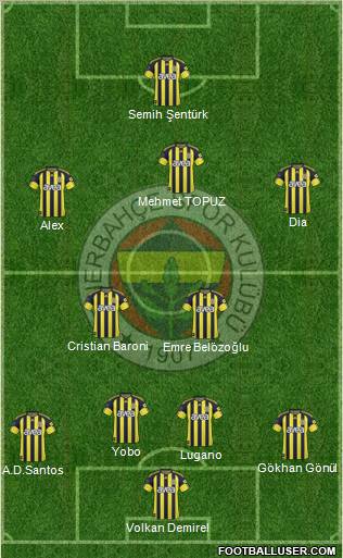 Fenerbahçe SK Formation 2011