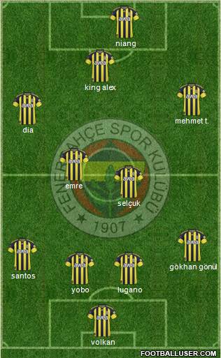 Fenerbahçe SK Formation 2011
