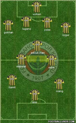 Fenerbahçe SK Formation 2011